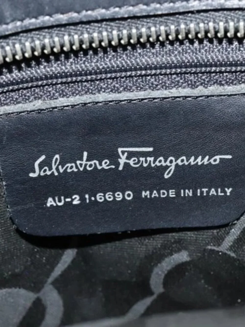 Salvatore Ferragamo Vala Shoulder Bag Canvas Black Auth fm4422
